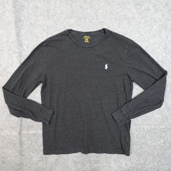 Polo Ralph Lauren Shirt Mens Medium Long Sleeve Tee Crew Neck Pullover Gray - Picture 1 of 8